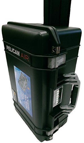 Black Pelican 1535 Air case with Silver Handle & latches. No Foam - Empty.