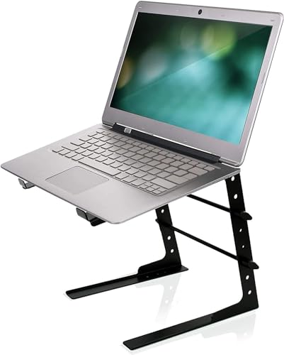 Pyle Laptopstandaard - Draagbare Laptophouder - Antislip Laptop Stand -Monitor Stand met Verstelbare Hoogte - Compatibel met DJ, PC-Gaming, Thuis of Kantoor