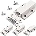 Magnetic Push to Open Jiayi Push Release Magnet Cabinet Door Latch, Push Open Drawer Catch for Large Door, Push in Door Unlock Kitchen Spring Opening Press Out Push Magnetic Latches (White, 4 Pack)