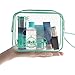 TSA Approved Toiletry Bag with Durable Zipper, Clear Toiletry Bag for Liquid Bottles/Cosmetic 3-1-1 Travel Toiletry Bag with Handle Strap, Quart Size Carry on Makeup Pouch 3 Packs (HLAN)