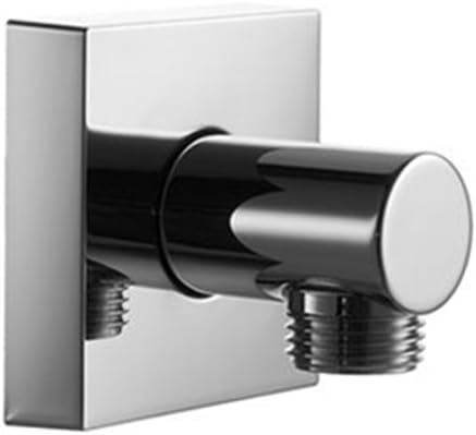 Blu Bathworks TC801 Round Wall Union Water Outlet, Polished Chrome Finish