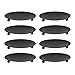 gbHome GH-6833A8 Iron Plate Candle Holder, Black, Decorative Iron Pillar Candle Plate, Set of 8, 4.75 inches D x .7 inches H, Pedestal Candle Stand for LED & Wax Candles, Incense Cones, Spa, Weddings