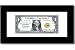 CreativePF [$4x9bk-w] Black First Dollar Frame with White Matting, Easel Stand and Wall Hanger Included