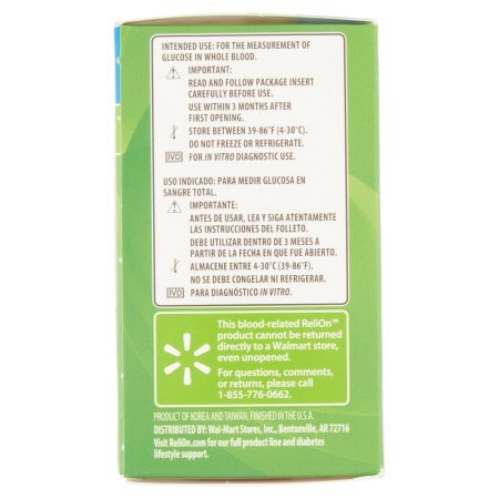 PACK OF 8 - ReliOn Prime Blood Glucose Test Strips, 25 count - Thumbnail 3