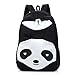 Leegoal Lovely child girl boy student cute Panda Canvas School Book Campus Bag Backpack (Black)