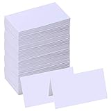Supla 100 Pcs Table Name Place Cards Blank Place Cards White Table Tent Cards Table Name Tags Table Card Seating Cards -3.5