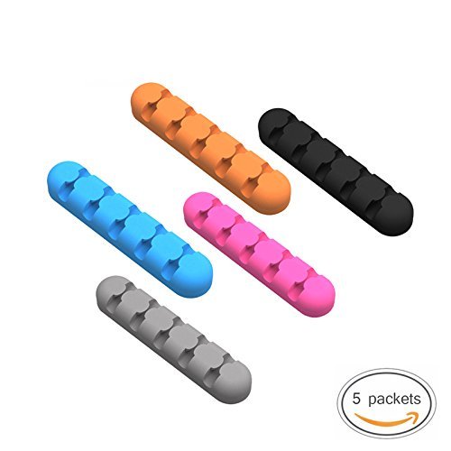 Cable Tidy Clips for Organiser Cables, Cable Holder 5 Multicoloured 5