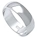 Oxford Diamond Co Solid Sterling Silver Women's Mens Unisex Wedding Band Ring Comfort 2-10mm Sizes 2-16