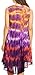 Sakkas 15803 - Nora Sleeveless Embroidered Short Tie Dye Caftan Dress/Cover up - Orange - OS