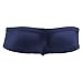 FEESHOW Men's Shiny Low Rise Bikini Briefs Bulge Pouch Cheeky Underwear Swimwear Dark Navy XX-Large (waistline:32.0-42.0