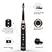 KIPOZI Sonic Electric Toothbrush with 3 Replacement Heads, 3 Brushing Modes with Build in Timer of 2 Minutes, USB Fast Charging, Rechargeable Sonic Toothbrush Waterproof, Black, KI-508(3Modes)