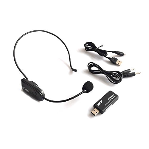 Pyle Wireless Microphone Speech Headset 60FT Stable Wireless