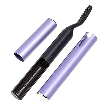 frcolor Elektrische Wimpernzange Make-up elektrisch beheizt Wimpernzange Pen lila