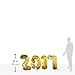 KatchOn 2017 Balloons Gold Decorations Banner with Black and Gold Latex Balloon,Gold Metallic Foil Fringe Shiny Curtain, Perfect for Event,Bridal Wedding and Graduations Party Supplies