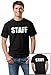 STAFF | Black Two Sided Print - Event, Concert, Party, Festival Unisex T-shirt