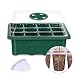 10-Pack Seed Trays Seedling Starter Tray, MIXC Humidity Adjustable Plant Starter Kit with Dome and Base Greenhouse Grow Trays Mini Propagator for Seeds Growing Starting (12 Cells per Tray) primary