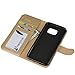 Abacus24-7 Wallet Series Samsung Galaxy S7 Case with Flip Cover and Stand, Gold