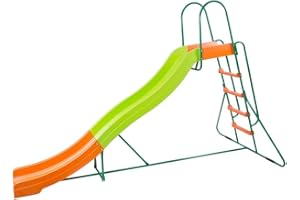 PLATPORTS Playground Slide - Big Backyard Freestanding Plastic Slide - 10 ft Outdoor Swing Set Slide for Kids Ages 4-8