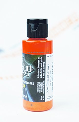 Createx Wicked Colors W004 Orange 2oz. water-based universal airbrush paint. by SprayGunner
