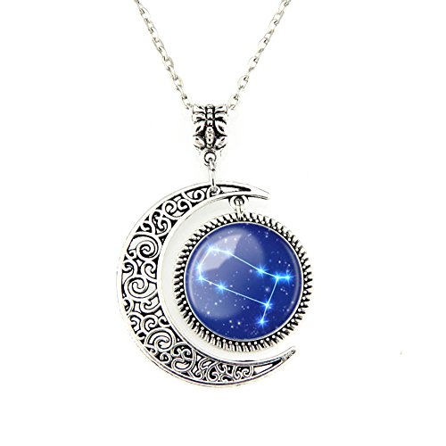 Buy Zodiac Sign necklace Silver Moon 