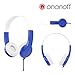 BuddyPhones Discover, Volume-Limiting Kids Headphones, Comfortable and Durable, Built-in Audio Sharing Cable, Compatible with Fire, iPad, iPhone, and Android Devices, Blue