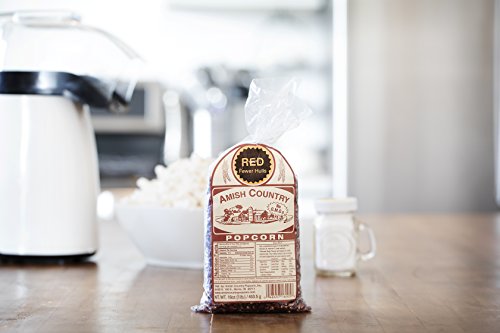 image for Amish Country Popcorn - Red Popcorn 1 Pound Bag - with Recipe Guide - 