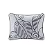 Comfort Spaces Windsor 5 Piece Comforter Pintuck Pleated Striped Pattern Ruffled Patchwork Down Alternative Bedding Sets, Full/Queen, Black/Light Grey/Grey