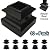 Iron Baluster Shoes with Set Screw Stair Parts Scroll Basket Twist Knuckle Baluster Shoe for 1/2" Square Metal Spindles Set of 10 (Satin Black)