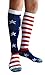 Compression Socks Women & Men 20-30mmhg by Wave (Stripey Stars, L/XL)
