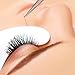 Tweezers for Eyelash Extensions - Set of 3 - Strong Grip, Stainless Steel, Tube Case. Needlepoint for Ingrown Hair, Eyebrow Shaping, Extractions. Great for Tiny Electronic Components