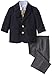Nautica Boys' 4-Piece Suit Set with Dress Shirt, Tie, Jacket, and Pants, Classic Navy, 12 Months