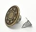 PEPPERLONELY Brand 50 Sets Antiqued Bronze Stars Jean Tack Buttons 17x8mm and 8x8mm (5/8x3/8 Inch and 3/8x3/8 Inch)