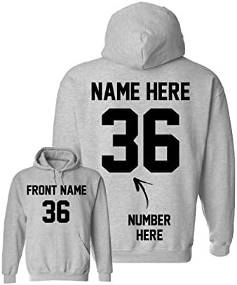 Custom Hoodies - Add Your Name & Number - 2 Side Personalized Sweaters