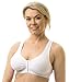 Carole Martin Full-Freedom Front Closure Wireless Cotton Bra-38 White