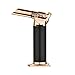 MDee Culinary Butane Torch - Refillable Kitchen Cooking Blow Torch Lighter with Flame Lock and Adjustable Flame - for Searing toast, Meat, Creme Brulee,pastry, BBQ, Welding -Gas Not Included, Golden