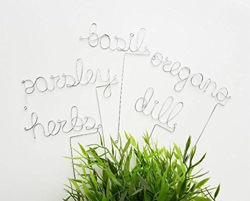 5 Herb Plant Markers Garden Stakes Outdoor Decoration Mother's Day Gift