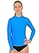 Swim Shirt Women - Long Sleeve Rash Guard Swimming Shirt, Made in USA! (Turquoise, X-Large)