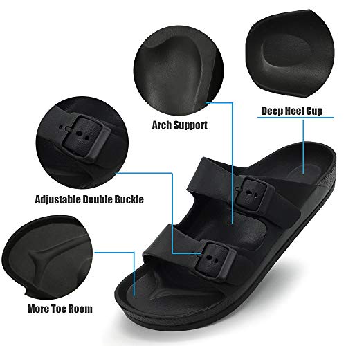 LM-Womens-Sandals-Adjustable-EVA-Flat-Sandals-Comfortable-Double-Buckle-Slides-Sandals