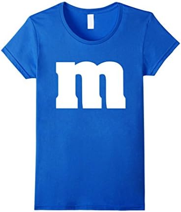 Womens Awesome Easy The Letter M Halloween Costume T Shirt Small Royal Blue
