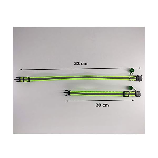 Tafeiya-12-PACK-Reflective-Cat-Collars-Quick-Release-Safety-Buckle-with-Bell-Adjustable19-32cm-Multi-colored Tafeiya 12 PACK Reflective Cat Collars Quick Release Safety Buckle with Bell Adjustable19-32cm (Multi-colored)