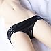 Black Faux Leather Latex Rubber Sexy Open Crotch Panties Lingerie Underwear