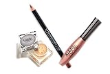 Lip Gloss Highlighter Kit - Alexis Vogel Pout and Set Lip Gloss Highlighting Trio Kit - Includes Lipgloss, Lip Liner Pencil, and Highlighter Powder to Create Beautiful, Lip Plumper Look