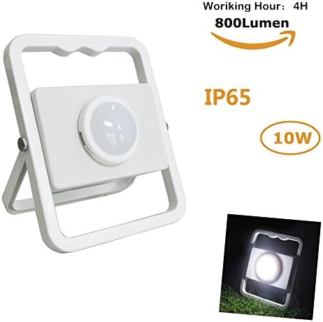 NICKLED 10W Rechargeable LED Work Light with 4400mAh USB Ports Power Bank Function, 4 Working Hours, 800LM,Waterproof Floodlight for Camping Household Workshop Automobile-SOS Mode