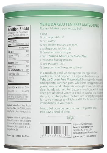 YEHUDA GLUTEN FREE MATZO MEAL (15 OZ CANISTER) – PACK OF 2