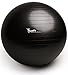 LuxFit Exercise Ball, Premium Extra Thick Yoga Ball '2 Year Warranty' - Swiss Ball Includes Foot Pump. Anti-Burst - Slip Resistant! 45cm, 55cm, 65cm, 75cm, 85cm Size Fitness Balls (Black, 65cm)