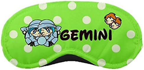 GEMINI, ZODIAC Sleeping Mask,Green background