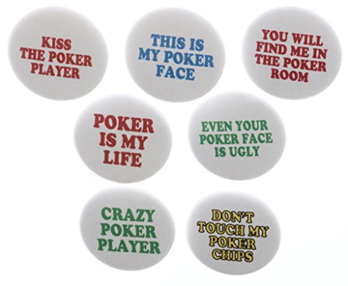 A&T Designs - Set of 7 Poker Player Themed 2.25" Keychains Cards