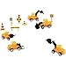 Construction Vehicle Digger Theme Cake Decorations Include 6 Construction Truck Excavator Cupcake Toppers and 14 Road Toy Sign Decor for Kids Boys Birthday Party Supplies Favors