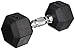 Perform Better Single Rubber Hex Dumbbell