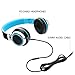 BienSound HW50 Stereo Folding Headsets Strong Low Bass Headphones with Microphone for iPhone, All Android Smartphones, PC, Laptop, Mp3/mp4, Tablet MacBook Earphones (Black/Blue)